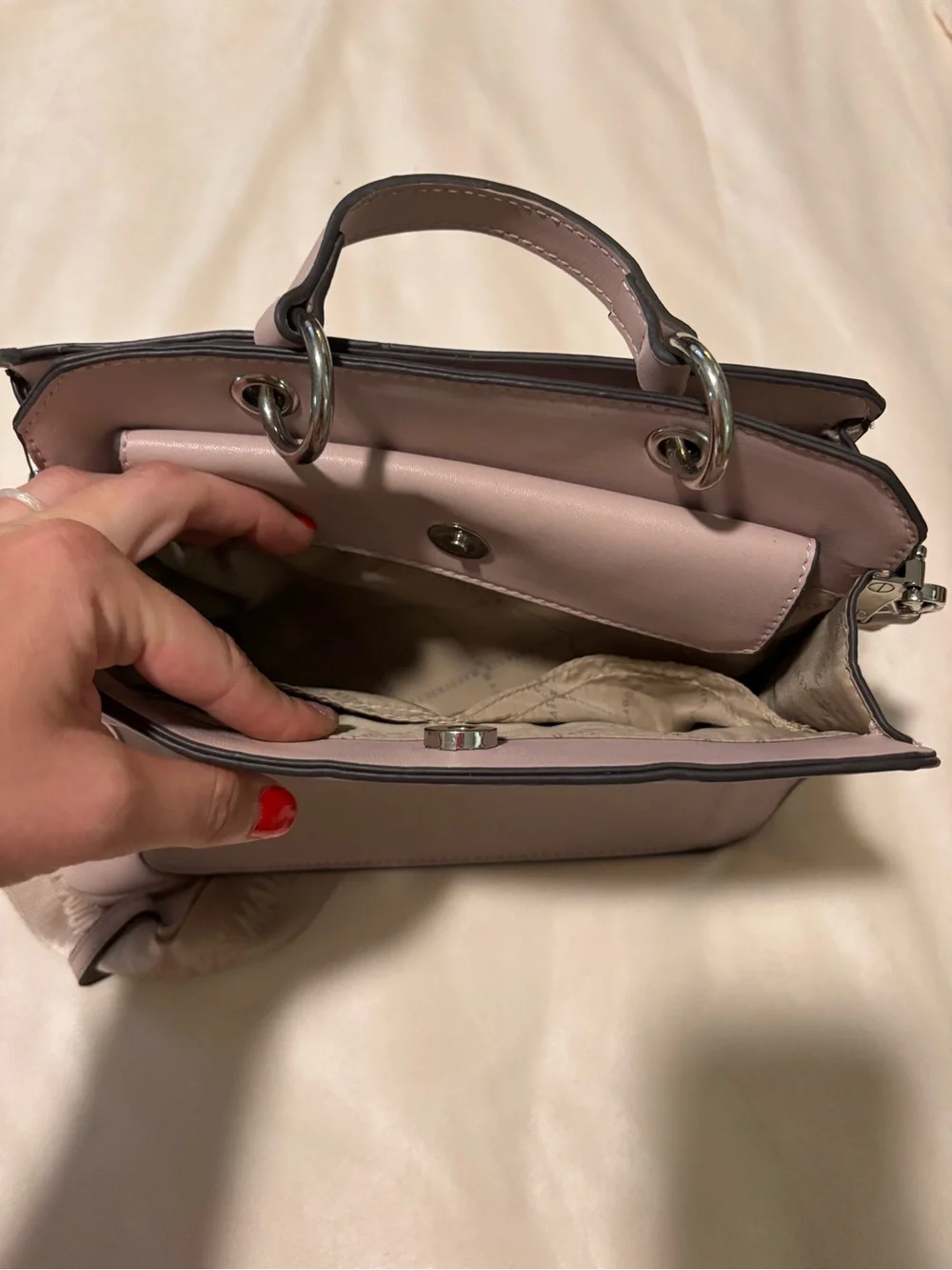 Steve Madden Dusty Mauve Logo Messenger Bag
